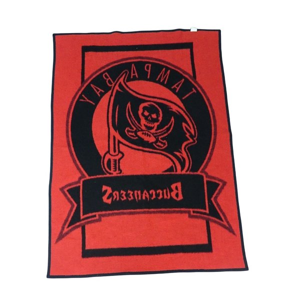 Buccaneer Beiderlack Blanket NFL Football Reversible Tampa Bay - Picture 2 of 6